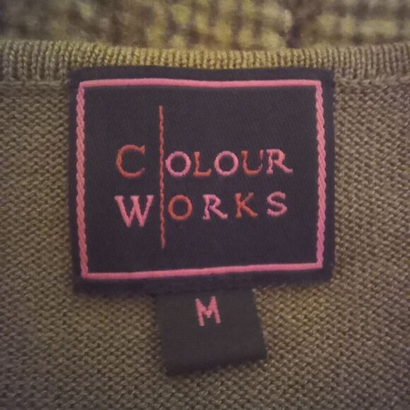 Colour Works Brown Tank-Medium-100% Silk-Sequined Yoke-3D Ribbon Floral - Picture 7 of 8